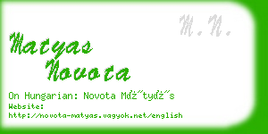 matyas novota business card